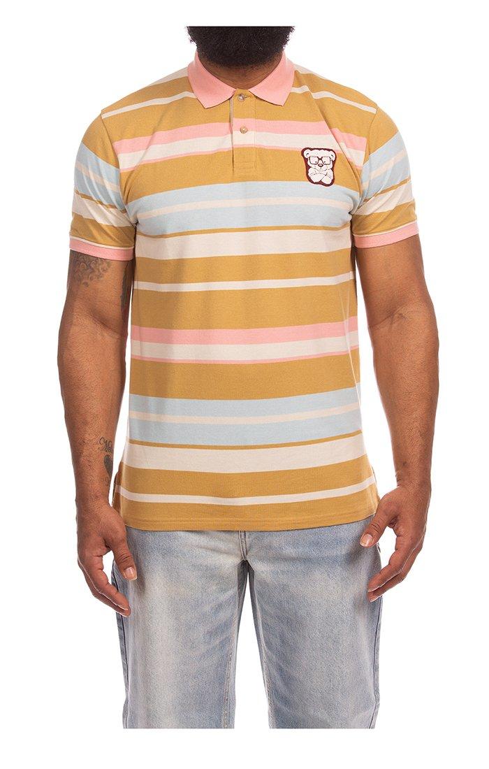 Hustle Gang Men's Compose Short Sleeve Polo - Yellow - YELLOW